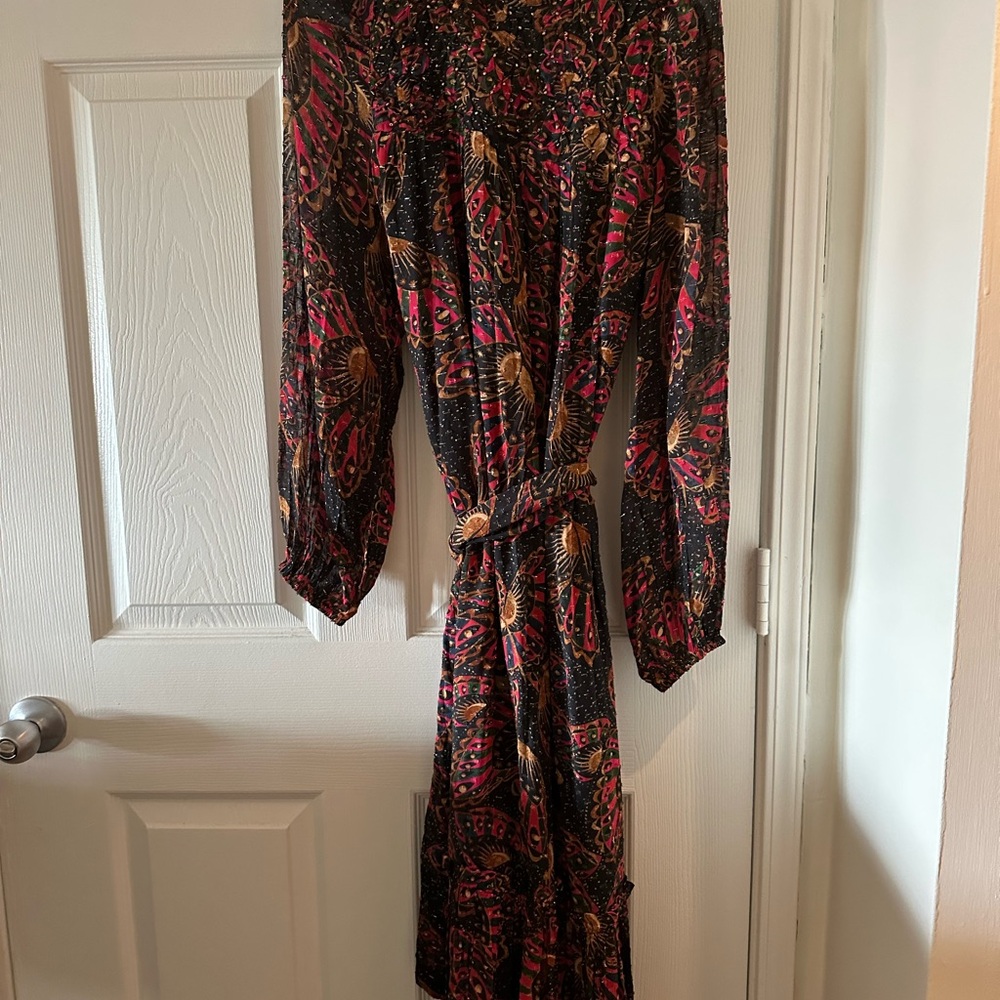 Farm Rio Midi Ruffle Dress XS - Picture 7 of 7